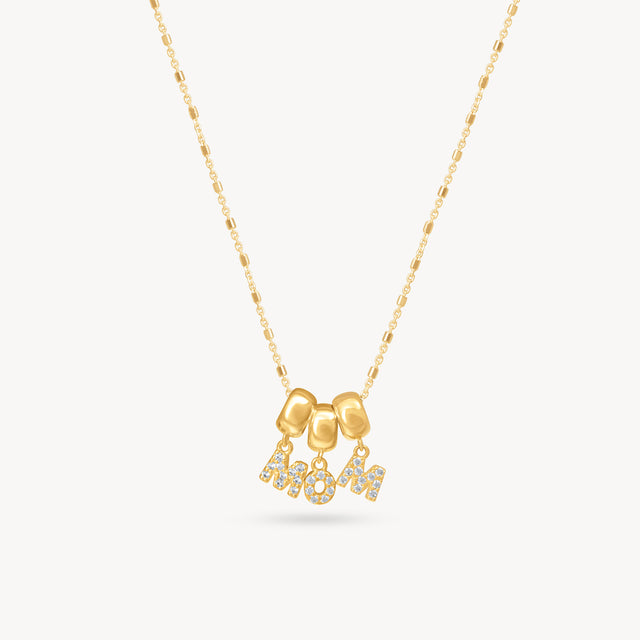 Gold Pavé Mom Necklace