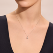 Paw Print Charm in Silver on model