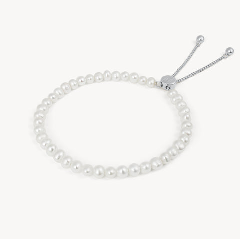 Silver Pearl Bracelet