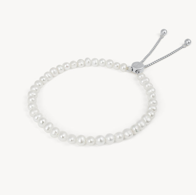 Silver Pearl Bracelet