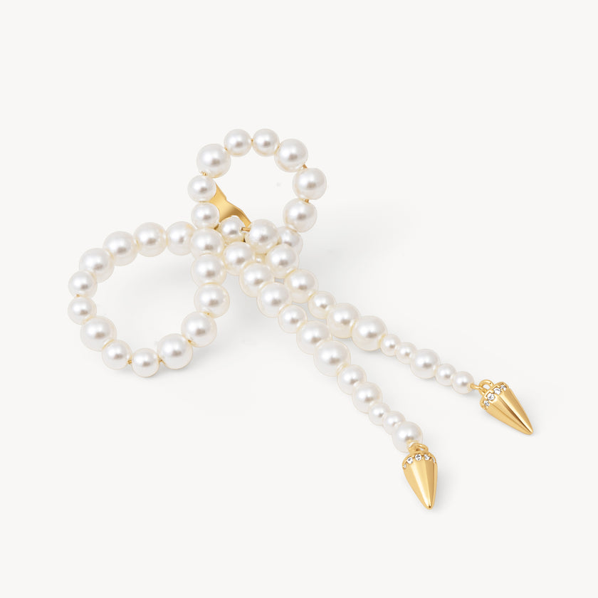 Pearl Brooch laying flat