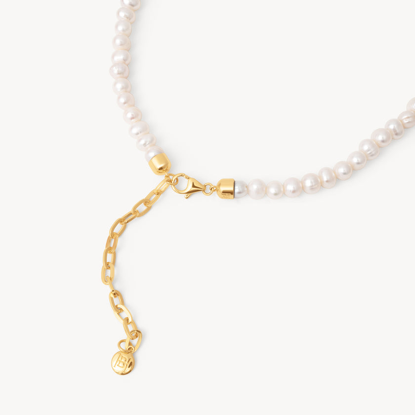 Pearl Charm Necklace Base closure