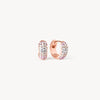 Pink Champagne Mini Sparkle Hoop Earrings