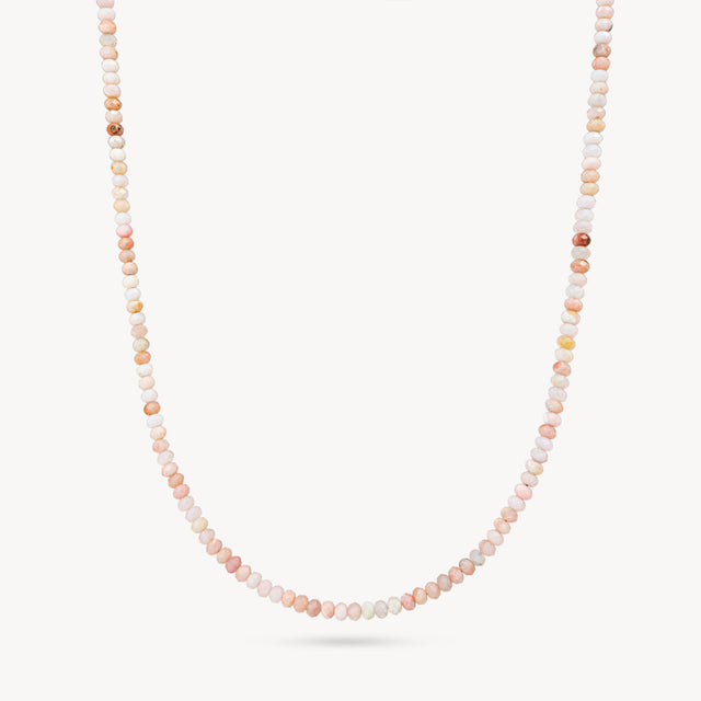 Pink Opal Coastal Gemstone Necklace