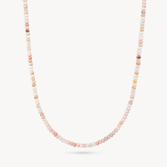 Pink Opal Coastal Gemstone Necklace