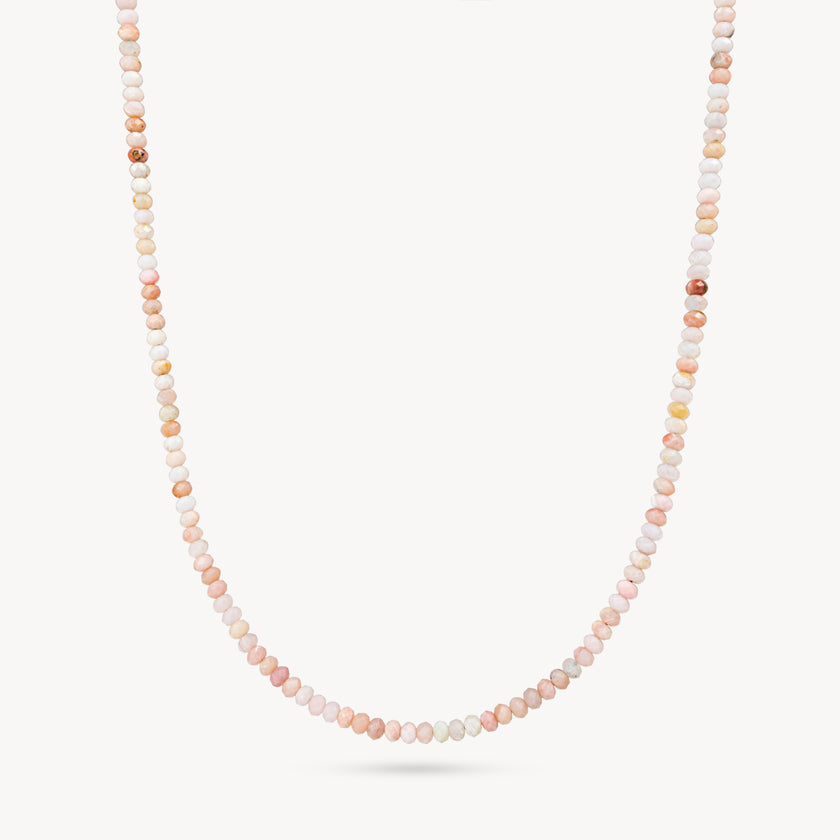 Pink Opal Coastal Gemstone Necklace