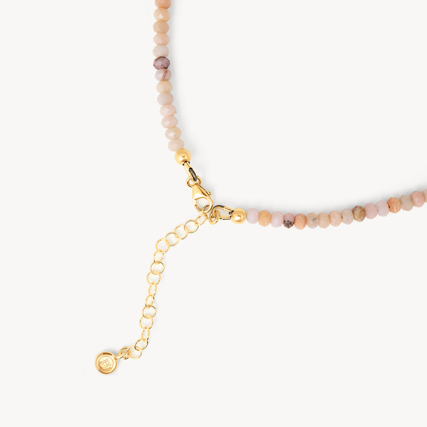 Pink Opal Coastal Gemstone Necklace closure 