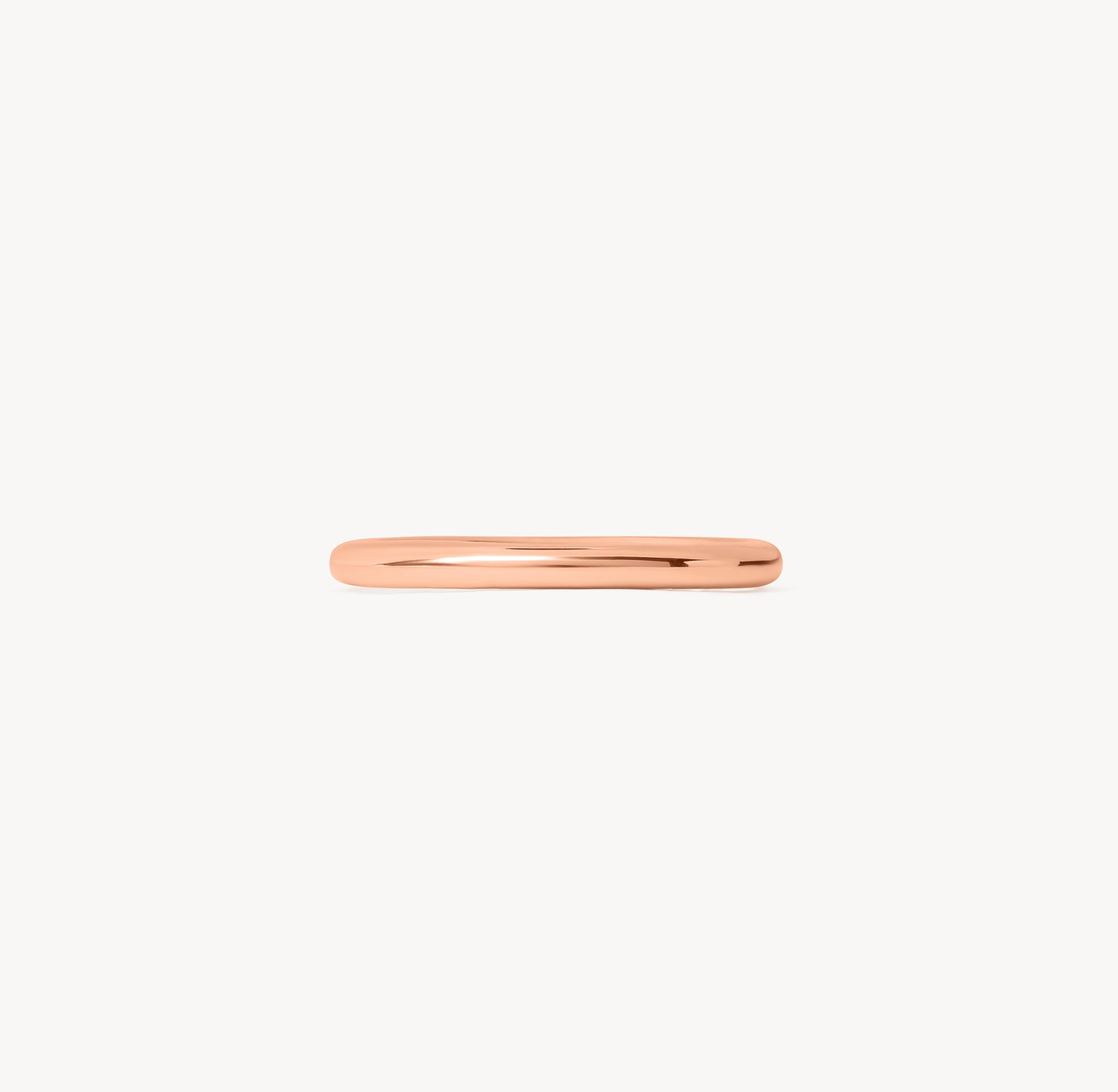 14k Rose Gold Vermeil Plain Band Ring