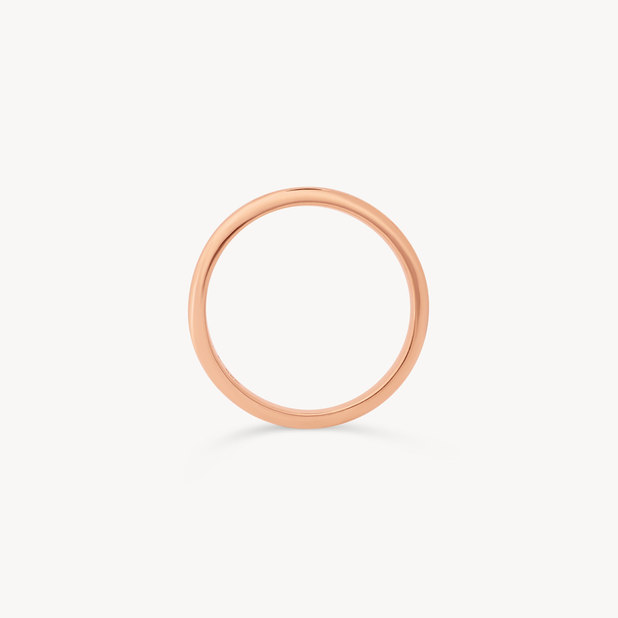 14k Rose Gold Vermeil Plain Band Ring