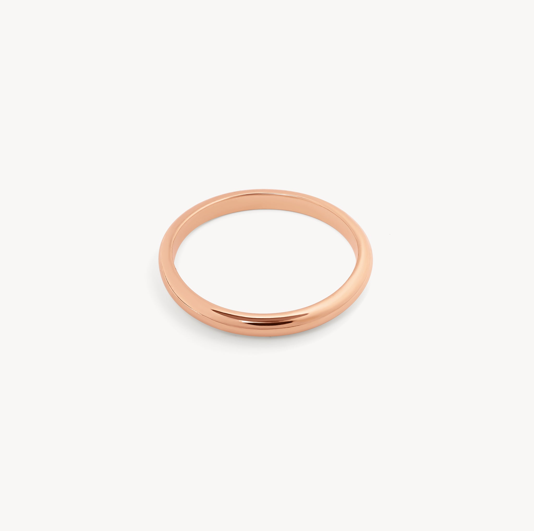 14k Rose Gold Vermeil Plain Band Ring