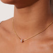Poppy Sparkle Ball™ Rondelle Charm Necklace on model