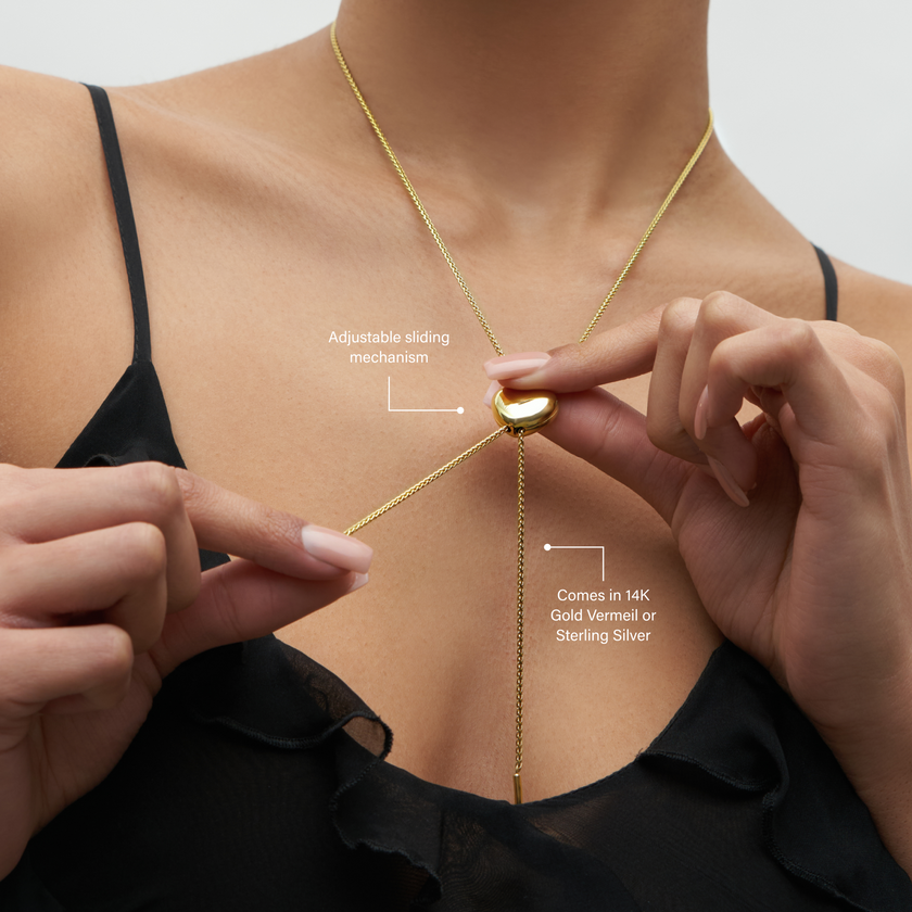 Puffy Heart Bolo Tie with product highlights