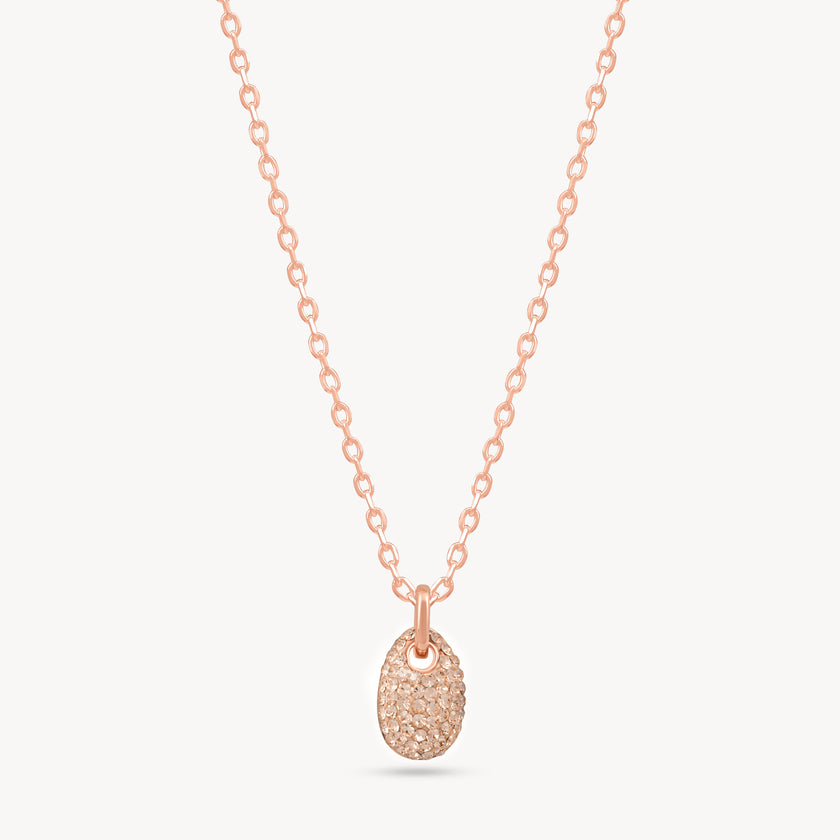 Rose Gold Sparkle Pebble Necklace
