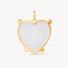 Statement Rainbow Moonstone Heart Charm back side