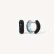 Astral & Black Sparkle Reversible Hoop Earrings Black side