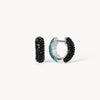 Astral & Black Sparkle Reversible Hoop Earrings Black side