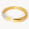 Champagne Starburst Sparkle Reversible Cuff Bracelet