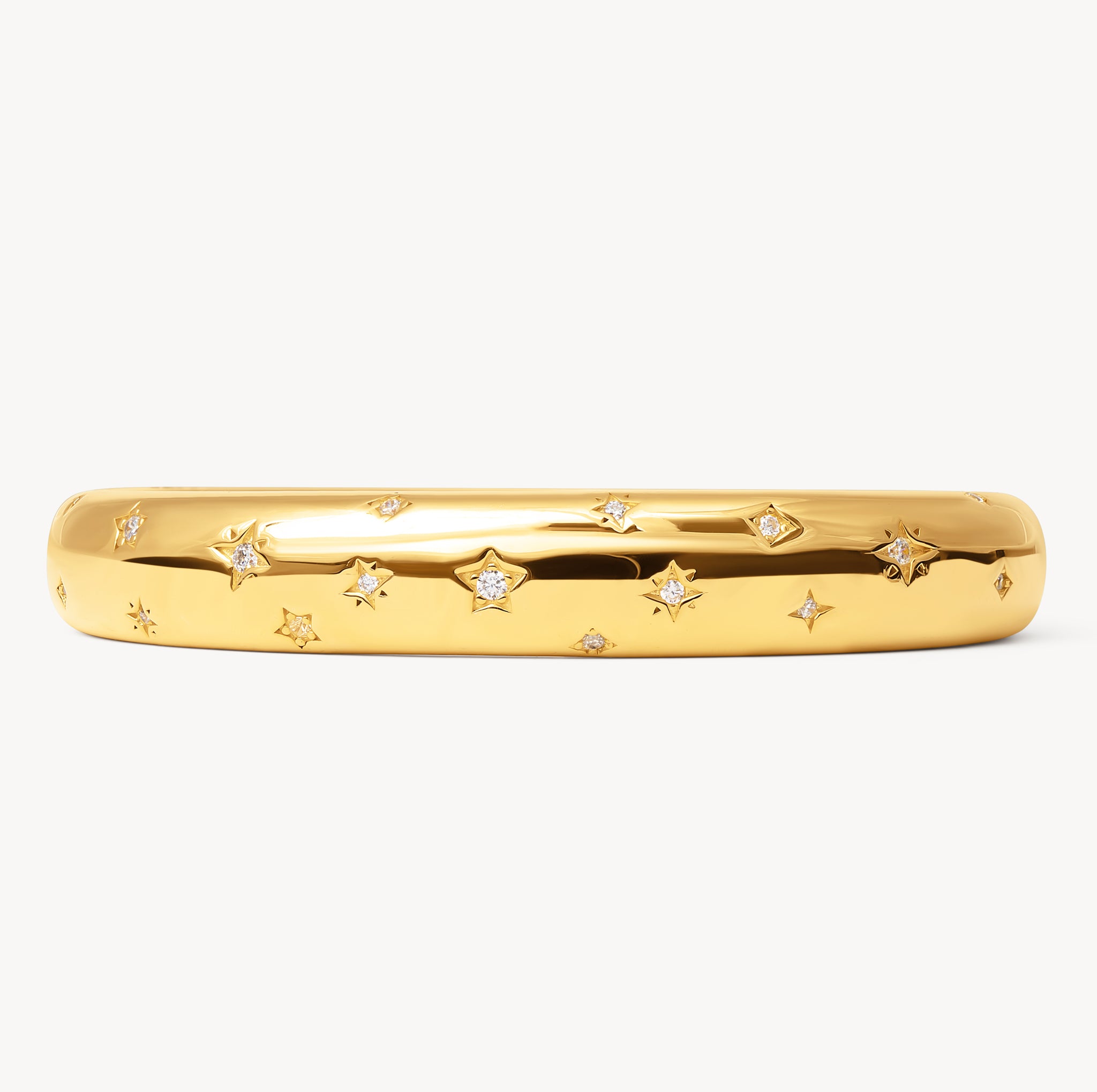 Champagne Starburst Sparkle Reversible Cuff Bracelet