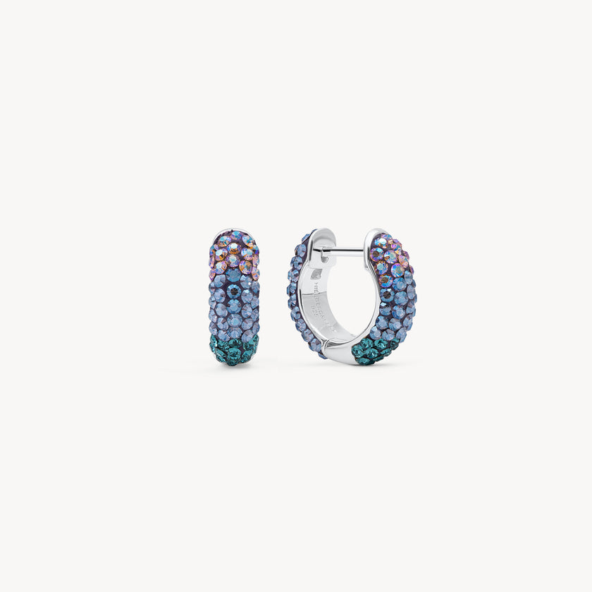 Empress and Northern Lights Sparkle Reversible Hoop Earrings