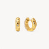 Champagne Starburst Sparkle Reversible Hoop Earrings