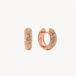 Rose Gold Starburst Sparkle Reversible Hoop Earrings