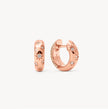 Rose Gold Starburst Sparkle Reversible Hoop Earrings