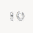 White Starburst Sparkle Reversible Hoop Earrings