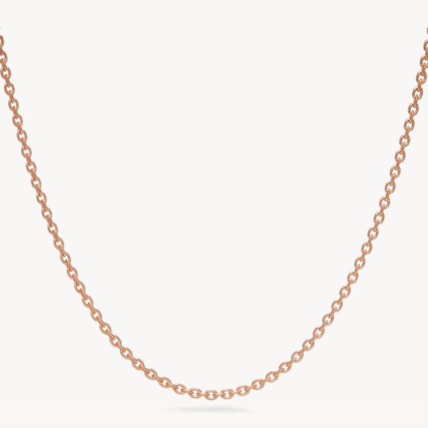 925 Sterling Silver Rose Gold Plated Adjustable Slider Box Chain Necklace
