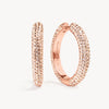 Rose Gold Large Sparkle Hoop Earrings