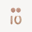 Always On Sparkle Hoops and Studs Gift Set Rose Gold