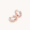 Rose Gold Small Sparkle Hoop Earrings