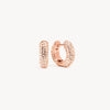 Rose Gold Small Sparkle Hoop Earrings