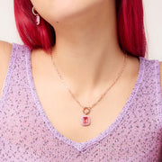 Sparkle Pendant Charm - Rose Pink shown on H&B You bold chain