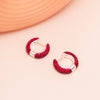 Ruby Sparkle Hoops — Small