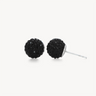 10mm Sparkle Ball™ Stud Earrings Black