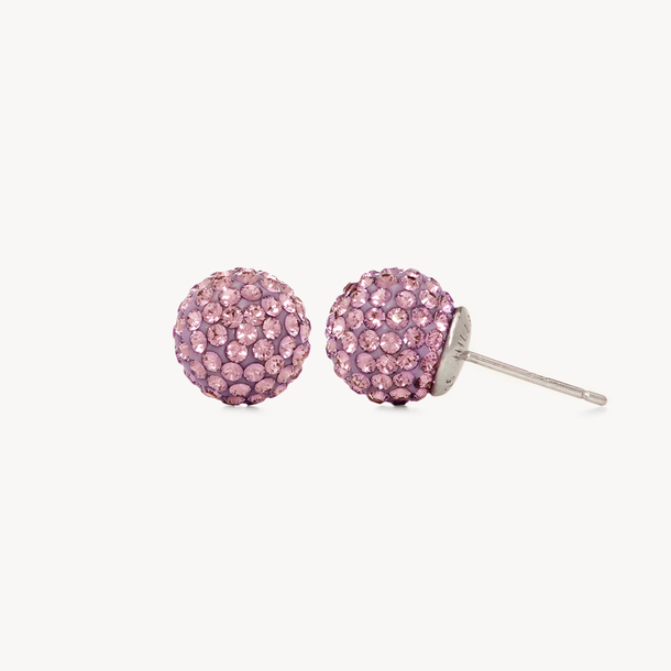 Medium Birthstone Sparkle Ball™ Stud Earrings February