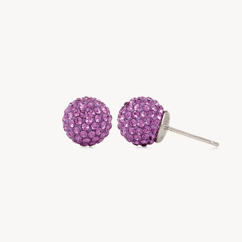 10mm Birthstone Sparkle Ball Stud Earrings Hillberg Berk
