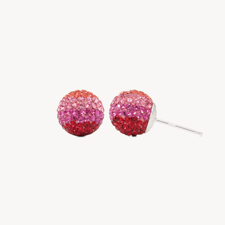 10mm Prismatic Pink Sparkle Ball™ Stud Earrings