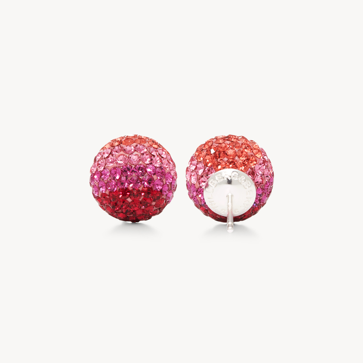 12mm Prismatic Pink Sparkle Ball™ Stud Earrings