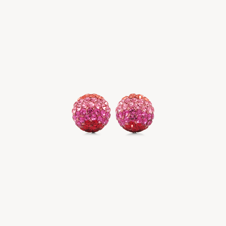 8mm Prismatic Pink Sparkle Ball™ Stud Earrings