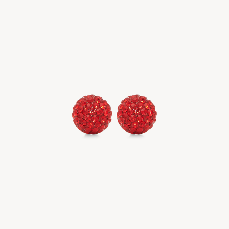  8mm Red Sparkle Ball™ Studs