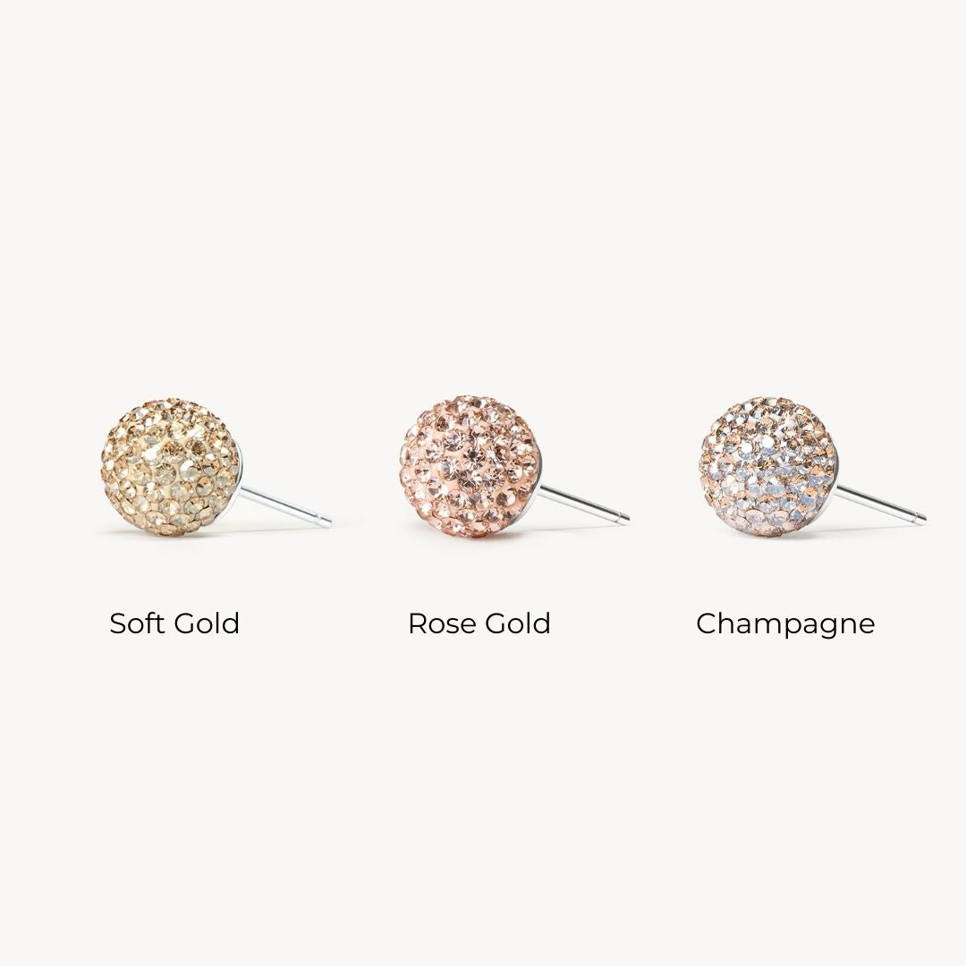Sparkle Ball™ Stud Earrings Colour Comparison