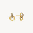 Soft Gold Interlock Sparkle Earrings