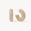 Soft Gold Sparkle Chunky Hoop Earrings