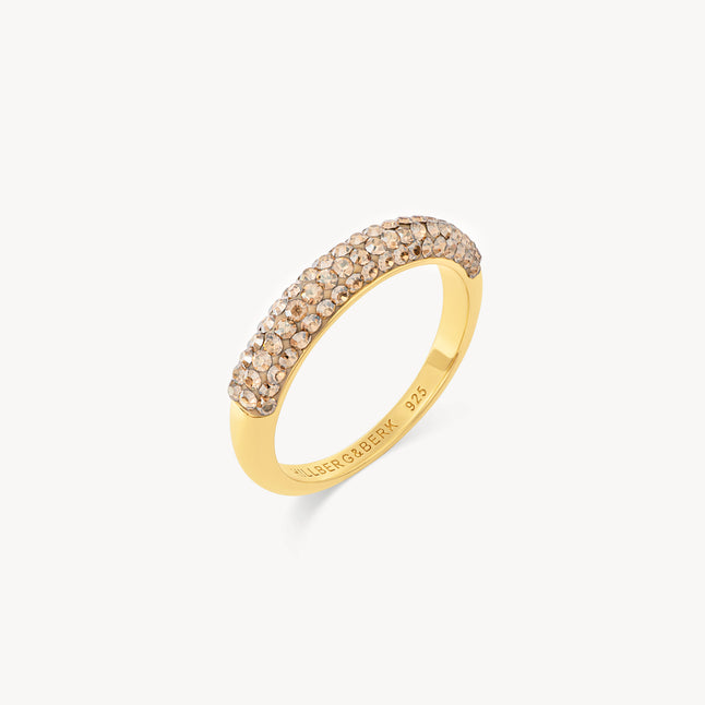 Soft Gold Sparkle Stacker Ring
