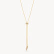 Soft Gold Sparkle Bolo Tie Necklace