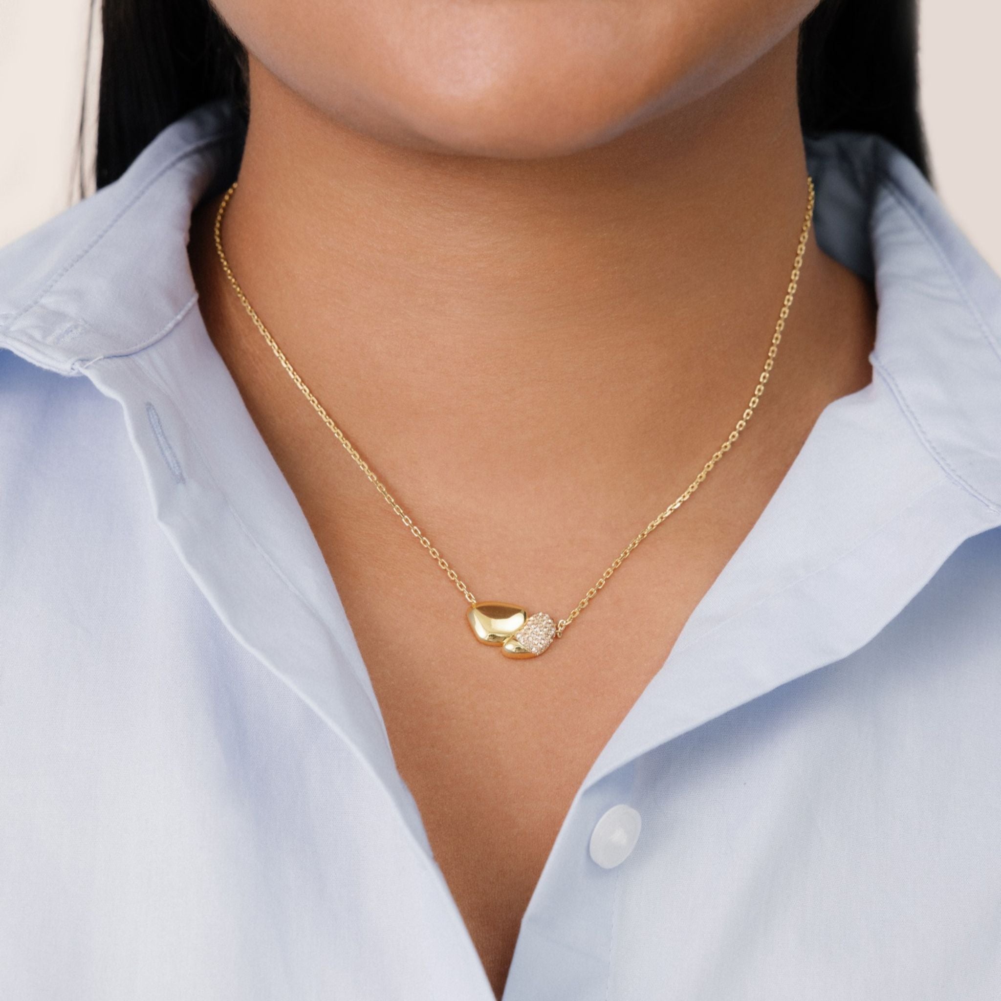 Soft Drift Sparkle Necklace on model