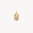 Soft Gold Sparkle Pebble Charm