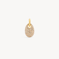 Soft Gold Sparkle Pebble Charm