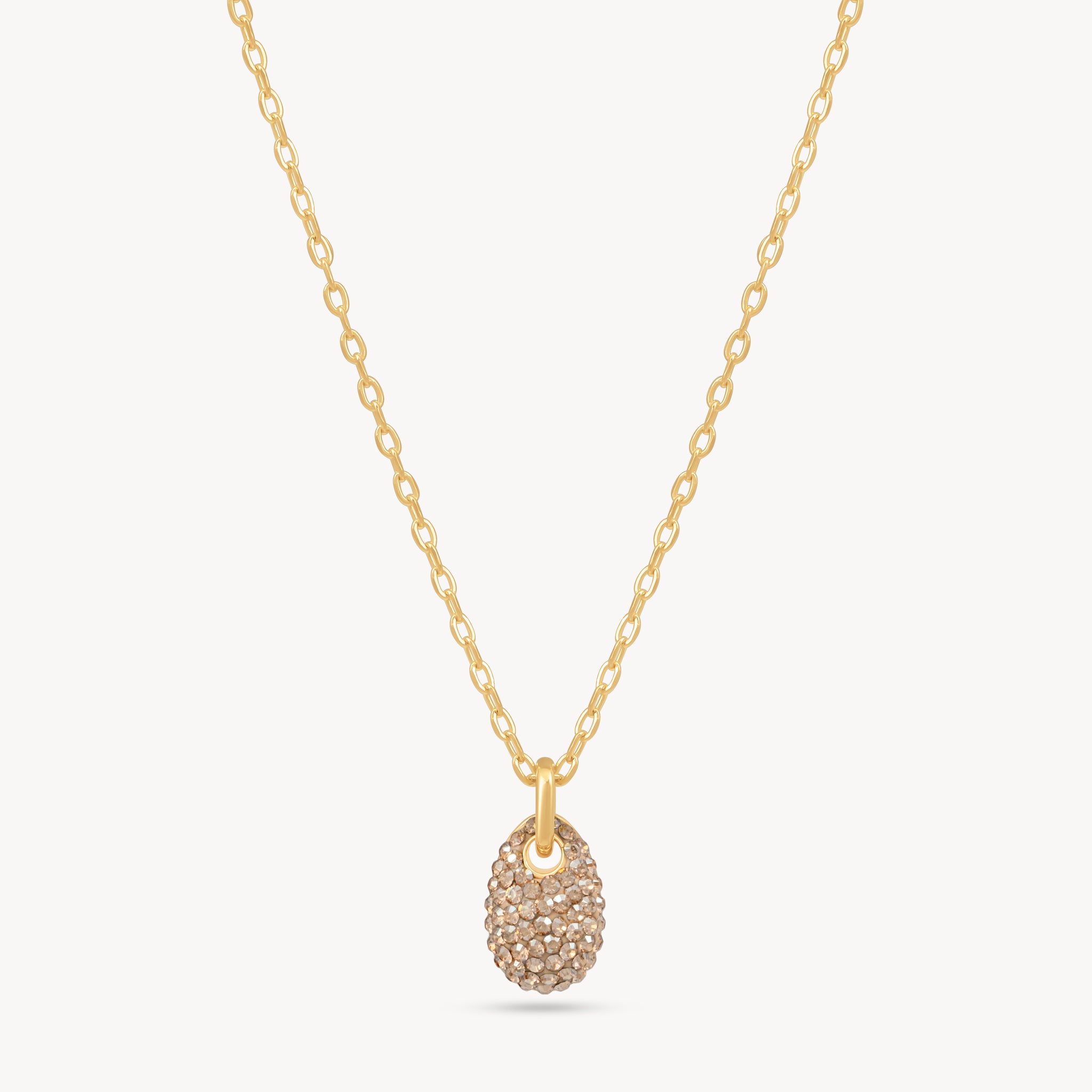 Soft Gold Sparkle Pebble Necklace